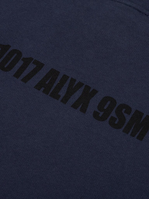 1017 Alyx 9sm Mirrored Logo Sweatshirt - Navy