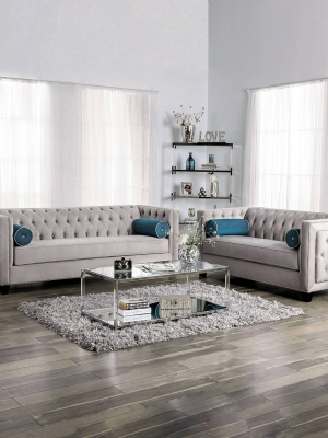 Veneta Tufted Tuxedo Sofa Gray - Homes: Inside + Out