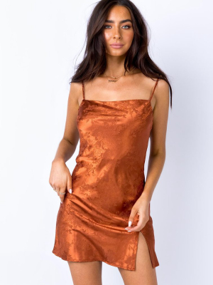 Norman Mini Dress Rust