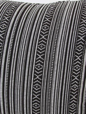 Striped Aztec Accent Pillow Case - Black - 20x20 (final Sale)