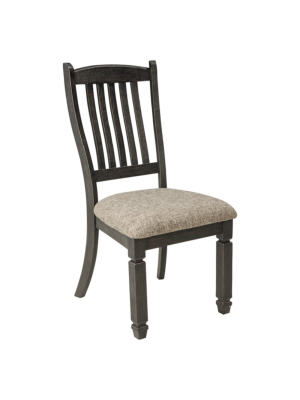 Set Of 2 Tyler Creek Dining Upholstered Chair Black/gray - Signature Design By Ashley