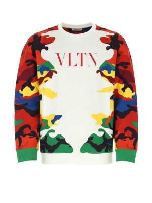 Valentino Vltn Camouflage Sweatshirt