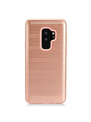 Insten Dual Layer [shock Absorbing] Hybrid Brushed Hard Plastic/soft Tpu Rubber Case Cover For Samsung Galaxy S9 Plus S9+ By Eagle