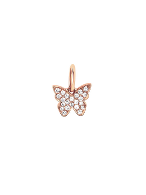 Butterfly Diamond Pendant - Rose Gold