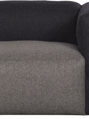 Hay Mags Soft Modular Sofa – Light Grey/dark Grey – Right Armrest