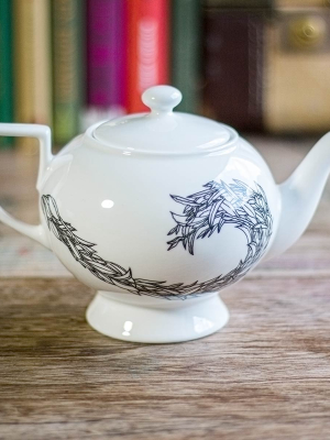 Rare Tea Bone China Leaf Teapot