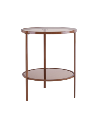 Lenae Glass Side Table - Aiden Lane