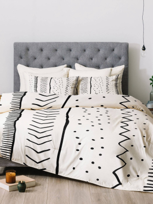 Becky Bailey Moroccan Stripe Comforter Set Black/white - Deny Designs