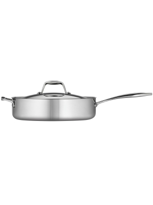 Tramontina Gourmet Tri-ply Clad 3qt Deep Saute Pan With Lid Silver