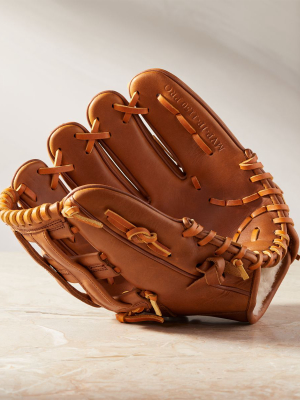 Deluxe Tan Leather Baseball Glove