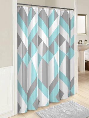 Lena Shower Curtain Aqua - Marble Hill