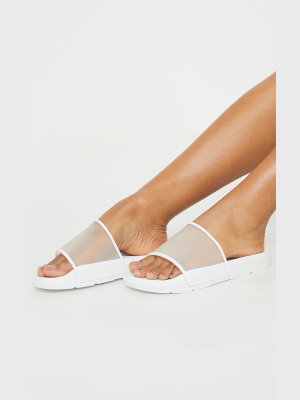 White Transparent Chunky Slides