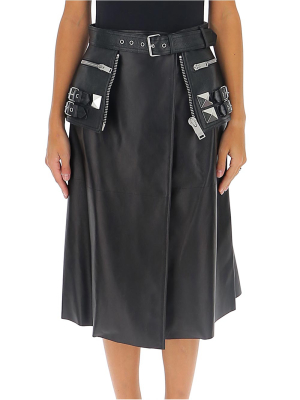 Alexander Mcqueen Belted Peplum Skirt