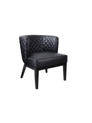 Ava Quilted Guest Accent Or Dining Chair Black - Boss Office Products