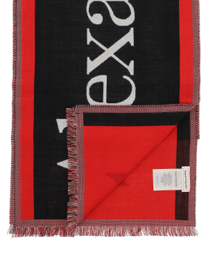 Alexander Mcqueen Logo Intarsia Scarf