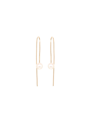 14k Pearl Wire Earrings