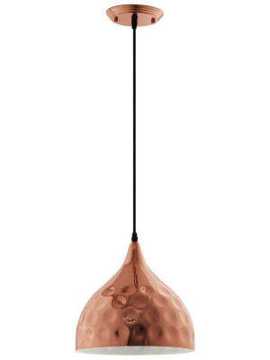 Darwin Bell-shaped Pendant Light Rose Gold