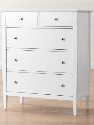 Mason White 5-drawer Chest