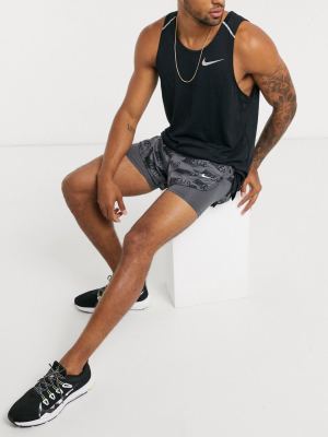 Nike Running Aeroswift Stride 7 Inch 2 In 1 Shorts In Black