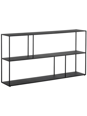 Eiffel Large Low Bookcase, Black