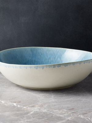 Caspian Blue Reactive Glaze Serving Bowl