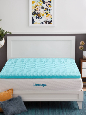 Essentials 3" 5-zone Gel Memory Foam Mattress Topper - Linenspa