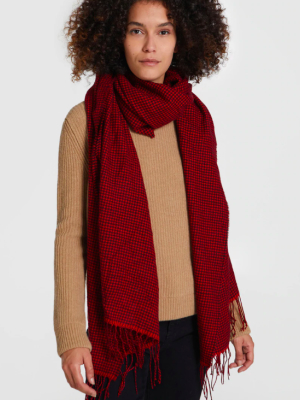 Check Pattern Scarf In Red Buffalo