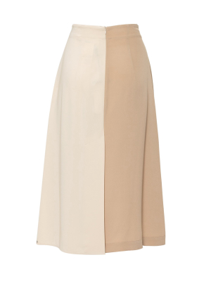 Sportmax Two-tone Panelled Midi Skirt