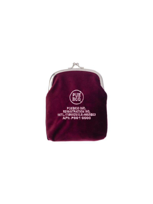 Velvet Frame Pouch - Burgundy