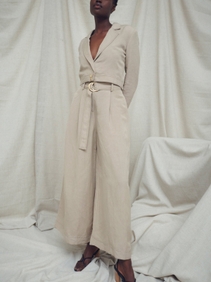 Consonance Linen-blend Wide-leg Pants