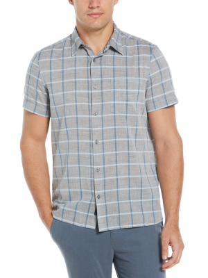 Tonal Plaid Slub Shirt