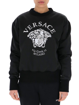 Versace Medusa Print Crewneck Sweatshirt