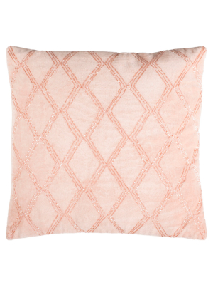 Diana Diamond Square Throw Pillow Blush - Safavieh