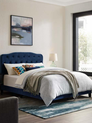 Alicia Full Upholstered Velvet Bed