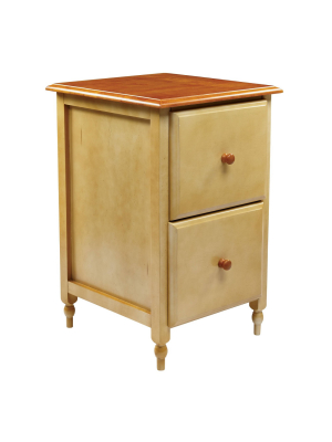 Country Cottage Buttermilk File Cabinet Cherry - Osp Home Furnishings