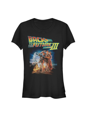 Junior's Back To The Future Part 3 Character Pose T-shirt