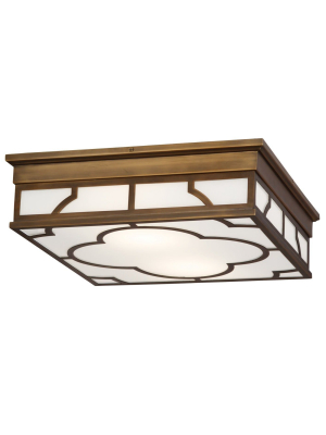 Addison Flush Mount Lamp Weathered Brass