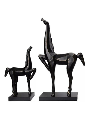 Hoof Up Horse Sculpture Copper, Black