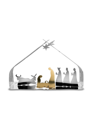 Bark Crib Nativity Scene