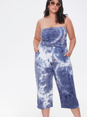 Plus Size Tie-dye Jumpsuit