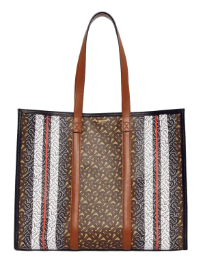 Burberry Monogram Stripe Tote Bag