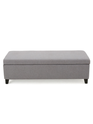 Gable Storage Ottoman - Light Gray - Christopher Knight Home