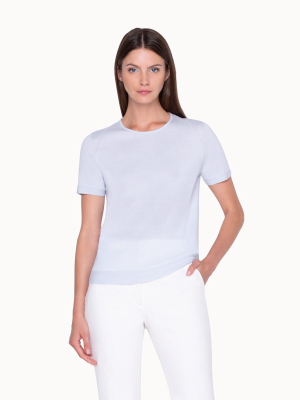 Seamless T-shirt In Sea Island Cotton