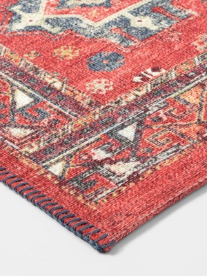 22"x60" Printed Persian Kitchen Table Runner Red - Threshold™