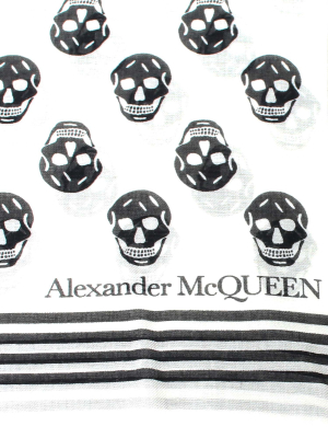 Alexander Mcqueen Biker Skull Scarf