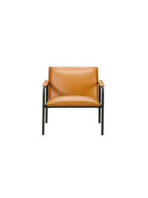 Sauder Boulevard Café Metal Lounge Chair Camel Finish