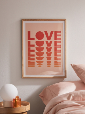 Forgetme Abstract Love Sunset Minimalism Art Print