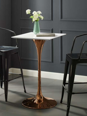 Tulip Style 28" Square Rose Bar Table