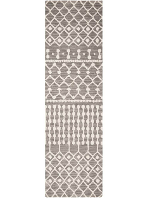 Blossom Dark Gray/ivory Runner Rug