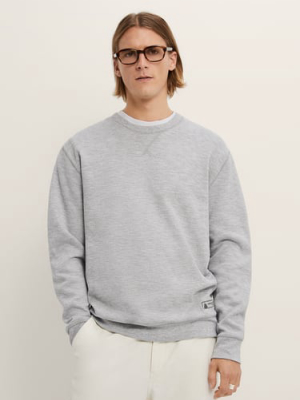 Microstriped Patch Sweatshirt